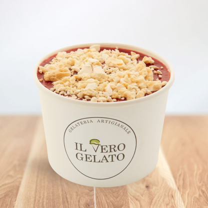 Yogurt con Salsa de Fambuesa y Merengue